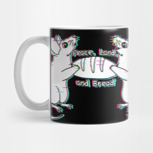 Peace, Land, and Bread (Glitched Version) Mug